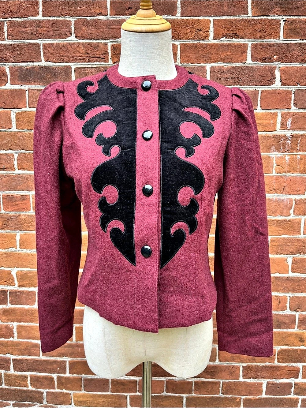 Vintage '90s La Fille Wool Embroidered Detail Jacket